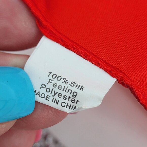 Womens 35x34.5" Colorful Abstract Silk Feel Polyester Square Scarf - Picture 4 of 8